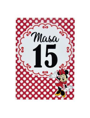 Numar Masa botez cu Minnie Mouse, rosu – DSBC203043