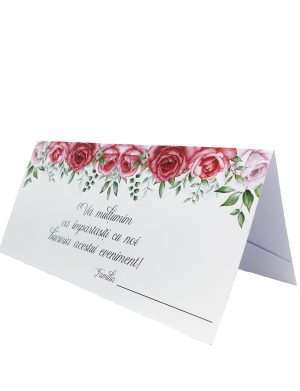 Plic de dar nunta cu model floral, alb, model 4 – MIBC203029