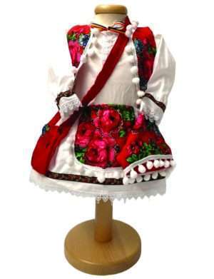 Costumas traditional botez, fetita, Mandra Romanca-ILIF204058
