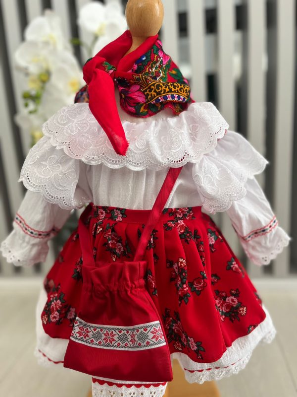 Costumas traditional botez, fetita, Romancuta-ILIF204061 - imagine 4