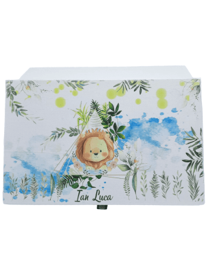 Cutie dar botez, personalizata, Baby Safari, 40x30x20 cm – FEIS204012