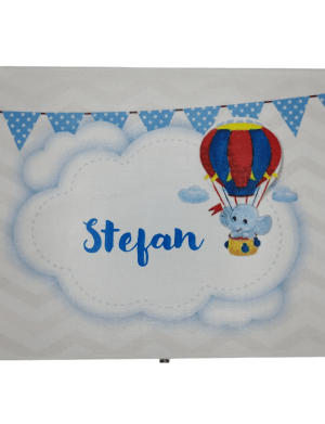 Cutie dar botez personalizata, Elefantel, 40x30x15 cm – DSPH204010