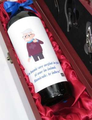 Sticla de vin cu cutie, bunicul are aur in inima – ILIF204036
