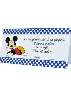 Plic de dar botez personalizat, Mickey Mouse, albastru – DSBC203063