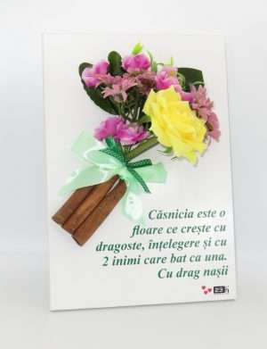 Cadou miri(fini), tablou cu aranjament floral – ILIF204002