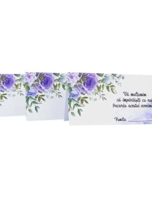 Plic de dar nunta, model floral 3, alb&mov – DSBC205051