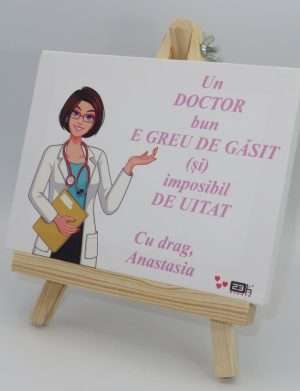 Mini tablou cadou doctor, cu stativ – ILIF205084