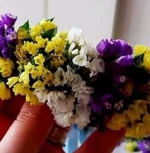Coronita din flori uscate, realizata in culorile dorite – AMB205007