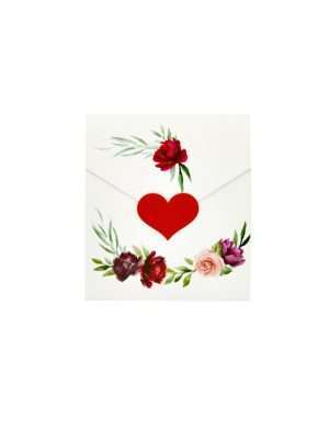 Invitatie nunta, tema florala, rosu – DSBC205011