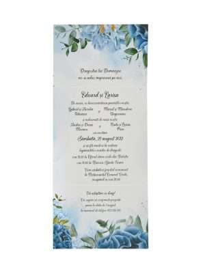 Invitatie nunta model Forever, albastru – MIBC205019