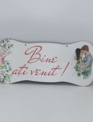 Pancarta nunta, Bine ati venit, dim. 45×17 cm – ILIF205051