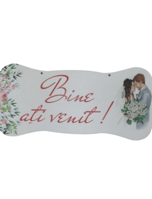 Pancarta nunta, Bine ati venit, dim. 45×17 cm – ILIF205051