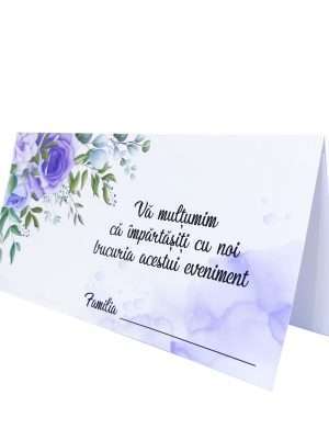 Plic de dar nunta, model floral 3, alb&mov – MIBC205051