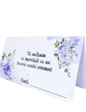 Plic de dar nunta, model floral 4, alb&mov – DSBC205052