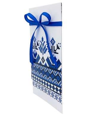 Invitatie nunta pliata, design traditional albastru – DSBC207018