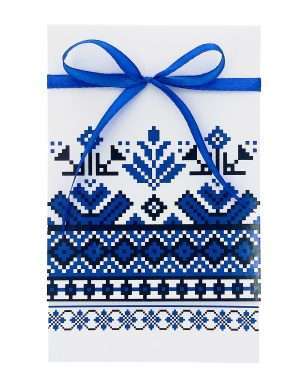 Invitatie nunta pliata, design traditional albastru – DSBC207018