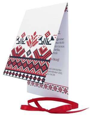 Invitatie nunta model Dragut, design traditional rosu – MIBC207019