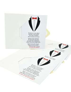 Invitatie cavaleri de onoare tip Card, cu plic alb – SMIBC207015