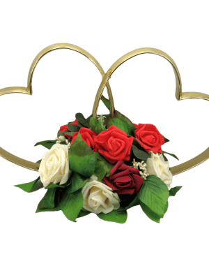 Decor masina pentru nunta, verighete decorate cu flori – ILIF207008