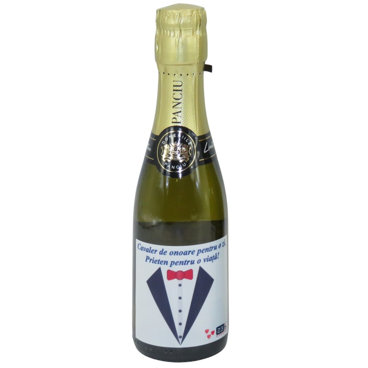 Marturie nunta cavaleri de onoare sticluta vin spumant ALIF207064 2