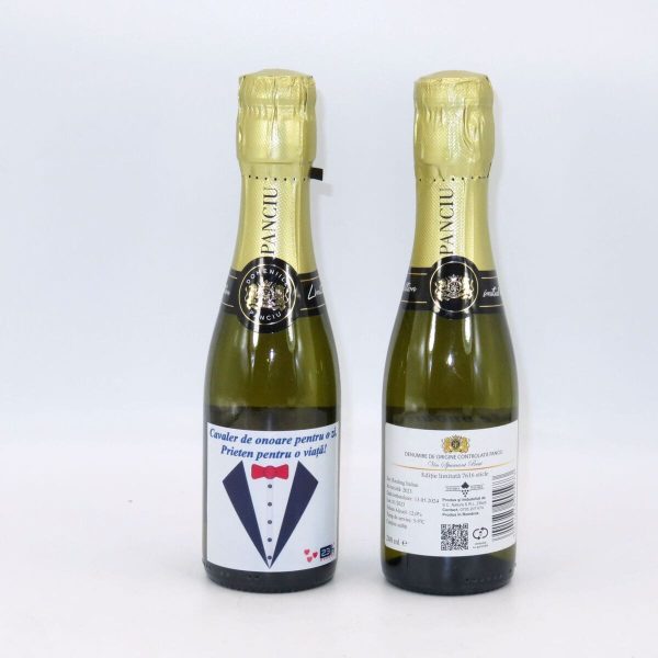 Marturie nunta, cavaleri de onoare, sticluta vin spumant - ALIF207064 - imagine 3