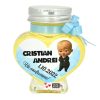Marturii dulci cu miere, model handmade Iubire - bleo, borcan 90 gr, grafica Baby Boss - DSBC208007