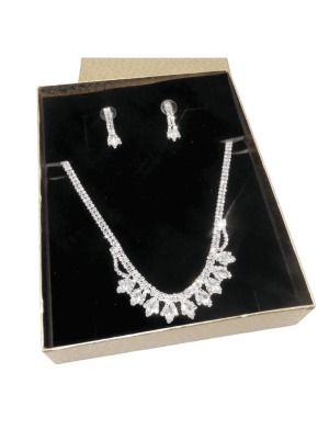 Set bijuterii mireasa, colier & cercei – ILIF208002