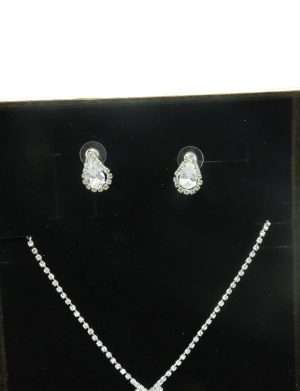 Set bijuterii mireasa, colier & cercei – ILIF208062