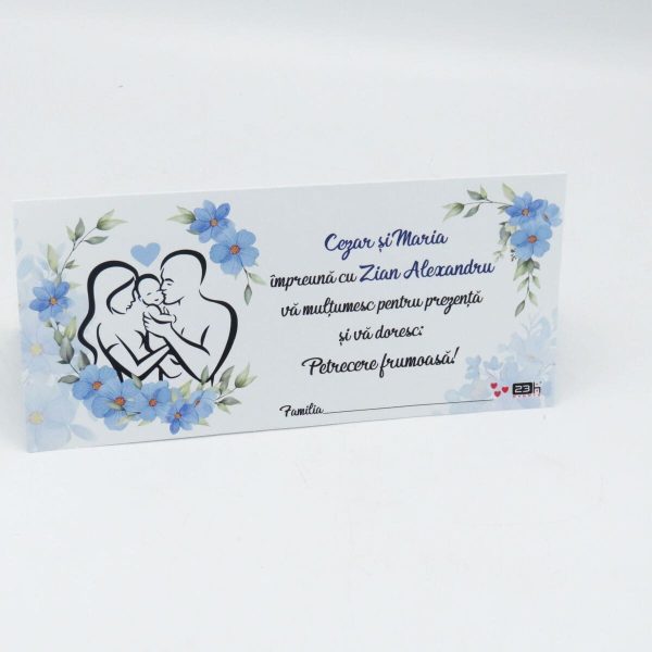 Plic de dar pentru nunta si botez, model cu baietel, personalizat cu nume - MIBC209007 - imagine 4