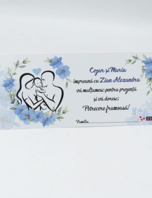 Plic de dar pentru nunta si botez, model cu baietel, personalizat cu nume – MIBC209007