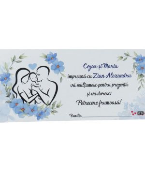 Plic de dar pentru nunta si botez, model cu baietel, personalizat cu nume – MIBC209007