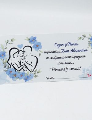 Plic de dar pentru nunta si botez, model cu baietel, personalizat cu nume – MIBC209007