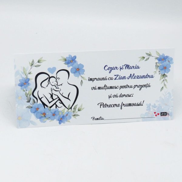 Plic de dar pentru nunta si botez, model cu baietel, personalizat cu nume - MIBC209007 - imagine 3