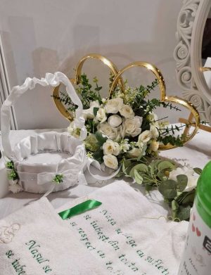 Set prosoape Nasi de botez, personalizate prin broderie cu mesaj – ILIF210022