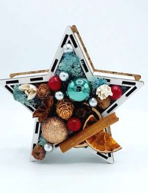 Ornament Handmade din lemn, Steaua Magica – FEIS210015