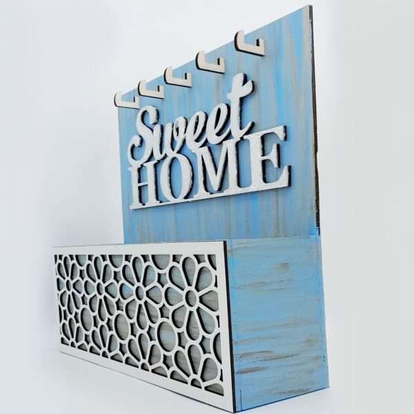 Cuier pentru chei Sweet Home bleu cu alb FEIS211004 2