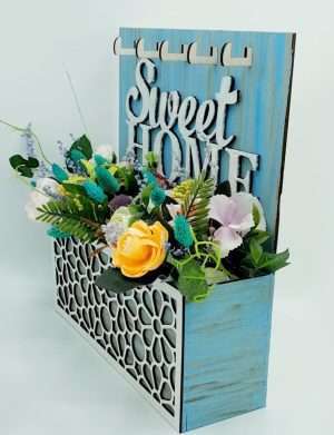 Cuier pentru chei decorat cu flori, Sweet Home – FEIS211005