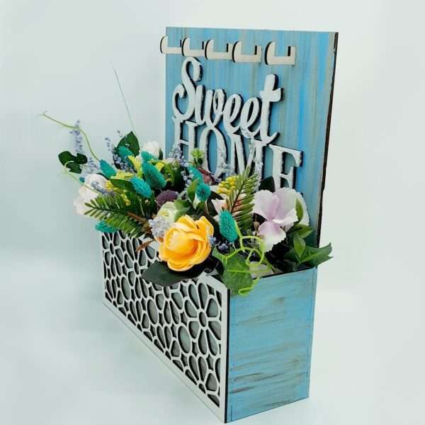 Cuier pentru chei decorat cu flori Sweet Home FEIS211005 1