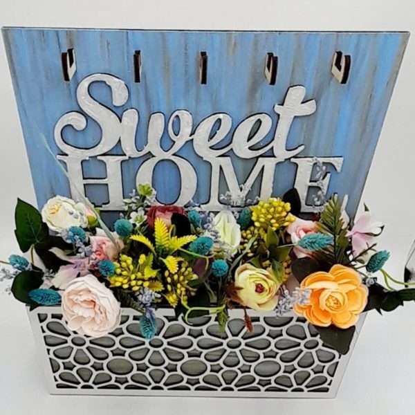 Cuier pentru chei decorat cu flori Sweet Home FEIS211005 2