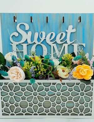 Cuier pentru chei decorat cu flori, Sweet Home – FEIS211005