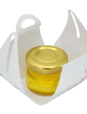 Marturii dulci cu miere, model handmade „Cutiuta dulce” – borcan 30 gr – DSBC211011