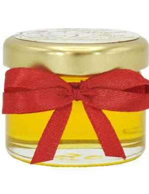 Marturii dulci cu miere, model handmade Iubire – alb, borcan 30 gr – DSBC211005