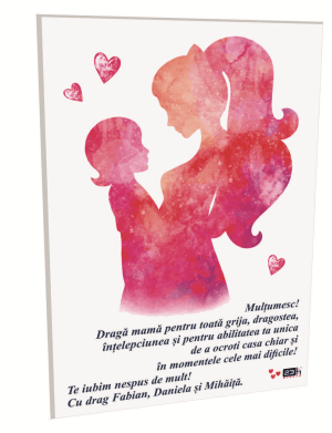 Cadou pentru mama, tablou „Multumesc mama”, personalizat – ILIF211019