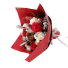 Buchet cadou de Craciun cu ramuri de brad flori de sapun si globuri – DSPH212005