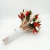 Buchet mireasanasa din flori uscate alb verde rosu FEIS301002 1