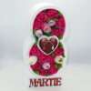 Aranjament floral cadou 8 Martie cu trandafiri de sapun ciclam ILIF302030 2