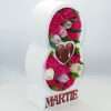 Aranjament floral cadou 8 Martie cu trandafiri de sapun ciclam ILIF302030 5