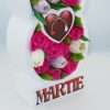 Aranjament floral cadou 8 Martie cu trandafiri de sapun ciclam ILIF302030 6