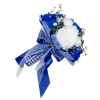 Buchet mireasanasa cu flori de matase albalbastru ILIF302004 1