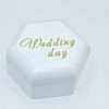 Cutiuta verighete Wedding Day forma hexagonala tema aurie ILIF302029 1